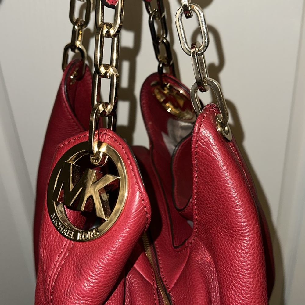 Micheal Kors Fulton Large Cherry Tote